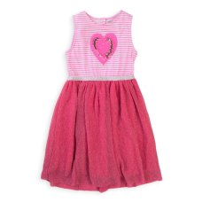 Pop 1K: Mixed Jersey & Mesh Sleeveless Dress  (1-3 Years)